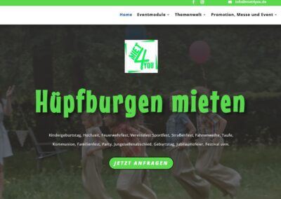 Website für die Hüpfburgen-Vermietung