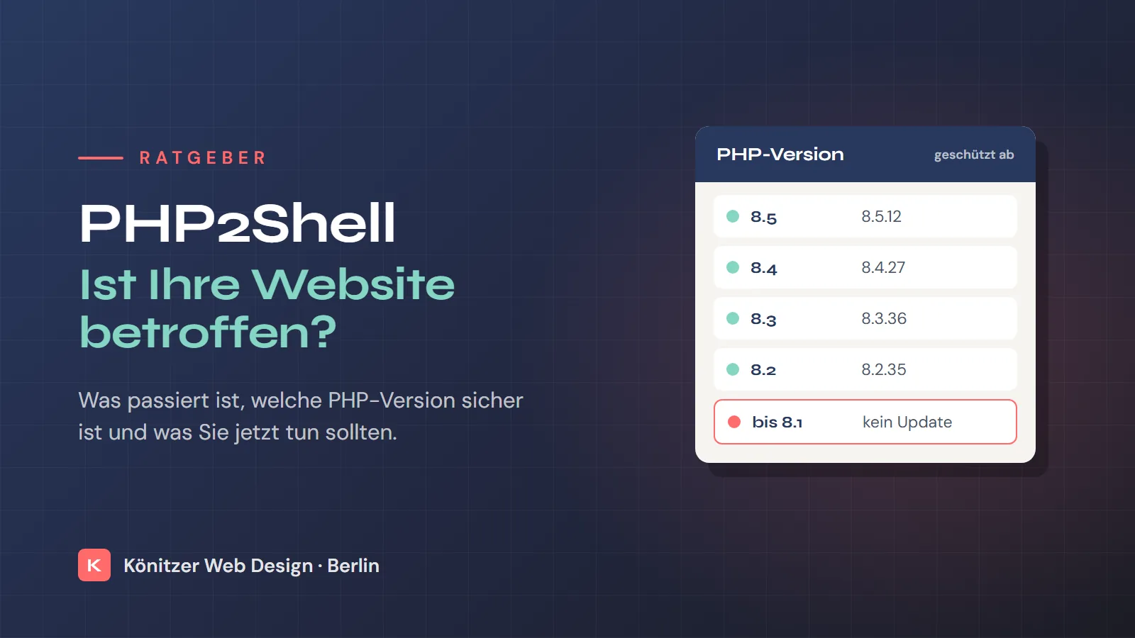 PHP2Shell: Ist Ihre Website betroffen? Übersicht, ab welcher PHP-Version die Lücke geschlossen ist