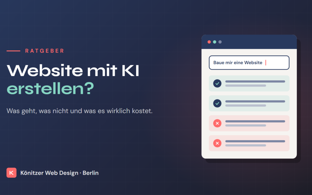 Website mit KI erstellen: Was geht, was nicht und was es kostet
