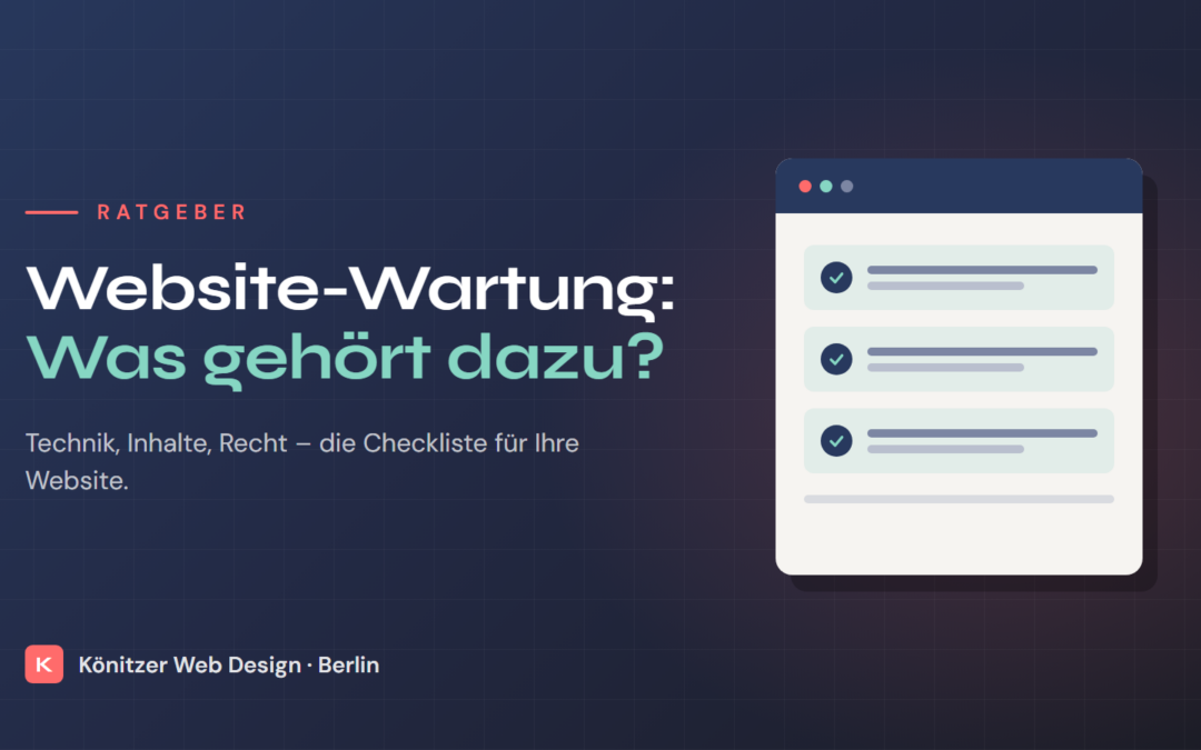 Website-Wartung: Was dazugehört und wie oft sie nötig ist