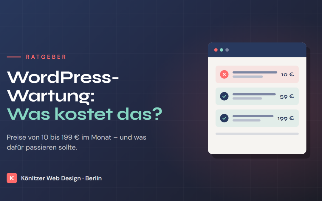 Was kostet WordPress-Wartung? Preise, Leistungen und worauf es ankommt